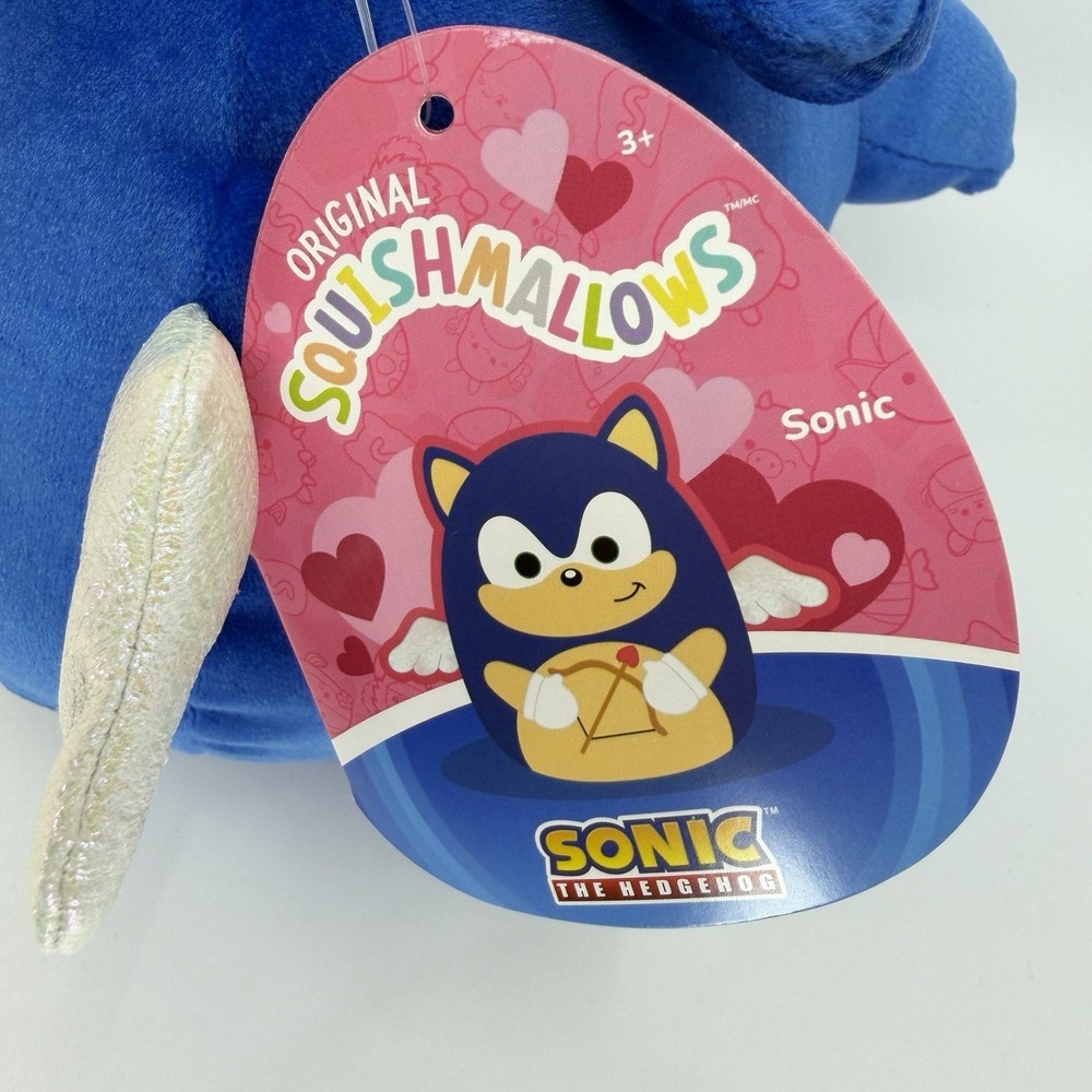 New Squishmallows Sonic the Hedgehog & Amy Love 8" Plush Valentine's Day Set 2 - Picture 4 of 6